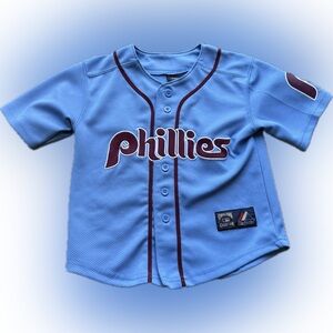 Youth Philadelphia Phillies Jersey Powder Blue Kids Size 4 Victorino